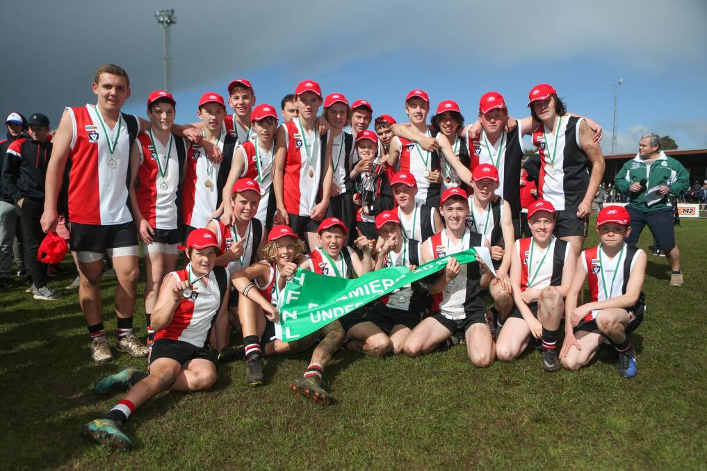 BIG STATEMENT: Koroit's under 14 football side has come a long way in just two years, claiming the premiership on Sunday.