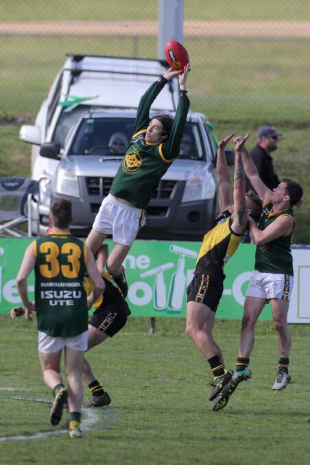 High-flying: Matthew Petherick has returned to Old Collegians from Russells Creek. 