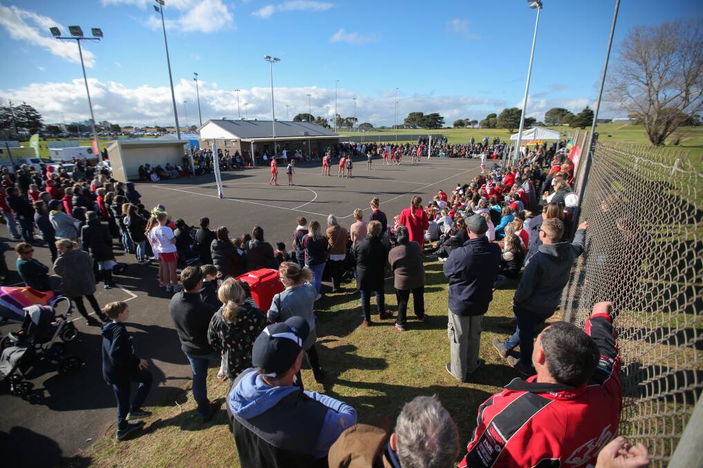 FLASHBACK: A massive crowd gathered for the WDFNL netball grand final in 2017. The league is expecting a similar turn out this Saturday. Picture: Morgan Hancock