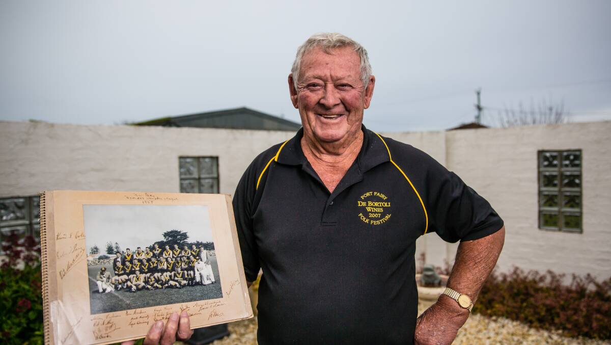Memory lane: Port Fairy's Jim Murray said his 1958 premiership teammate Kevin Cole, who died on Monday, was a character on and off the field. Picture: Christine Ansorge