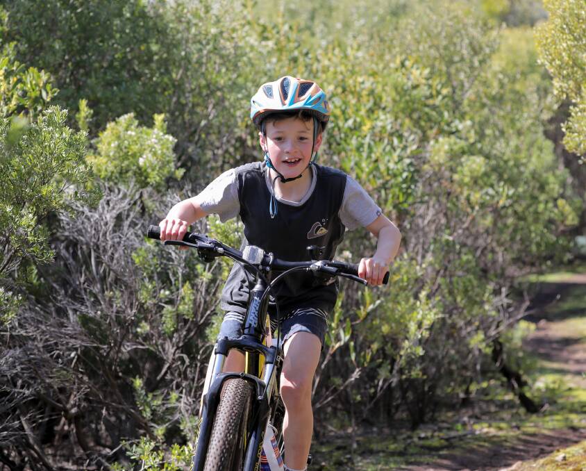 HAVE A GO: Riders of all ages will make their way around the Thunder Point track for the Warrnambool Mountain Bike Club's come and try day. Picture: Rob Gunstone