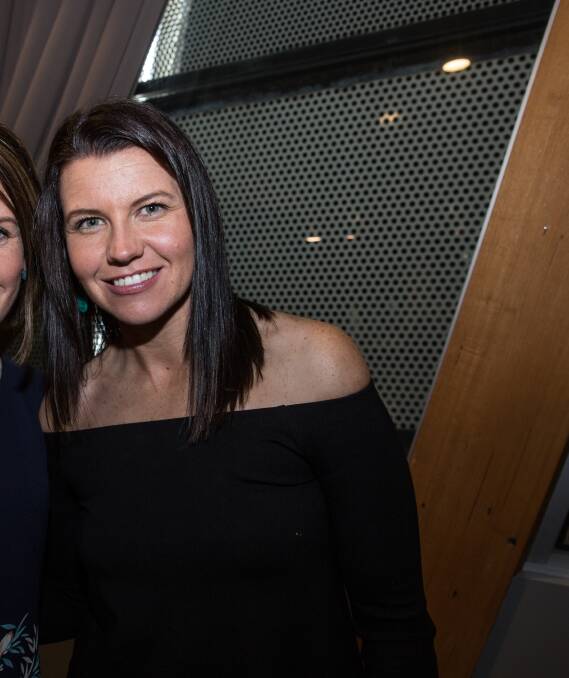 STANDARD, NEWS, HFNL LIFE MEMBERS PEOPLE AND PLACES 170920 Pictured -  Josie Ellerton and Stacey O'Sullivan enjoying the HFNL hall of fame and life members night.   Picture: Christine Ansorge