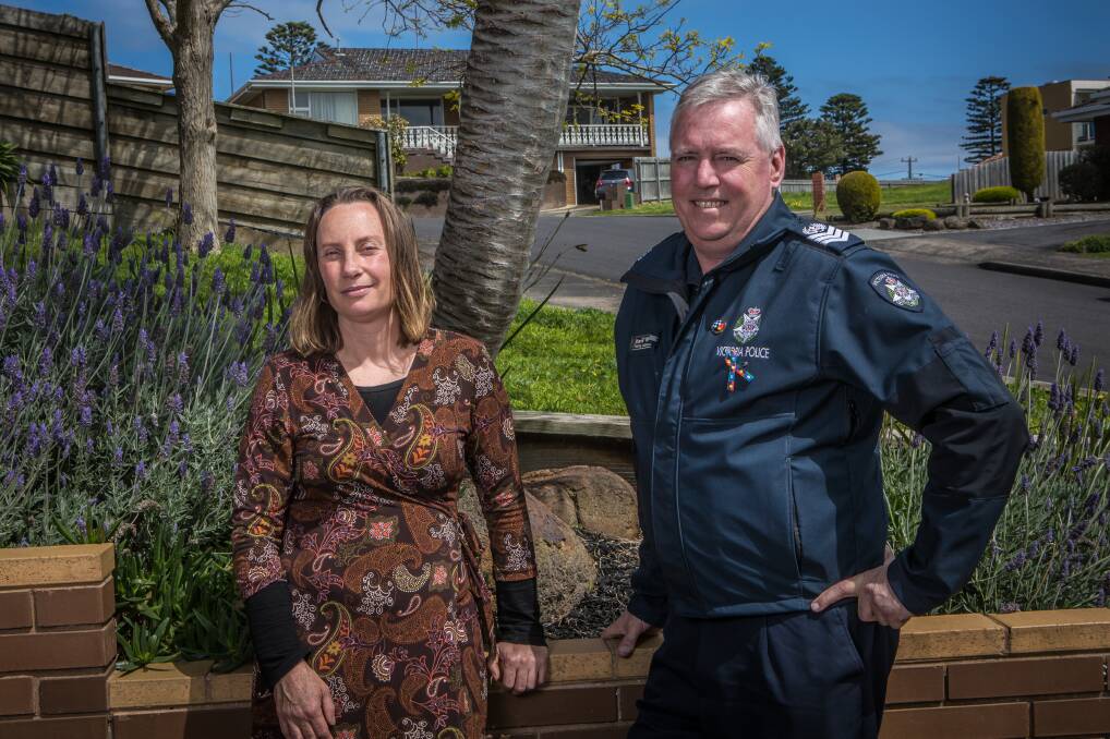 TEAM: South West Healthcare's Rochelle Hine and Senior Sergeant Shane Keogh from Warrnambool police are excited about a new partnership. Picture: Christine Ansorge