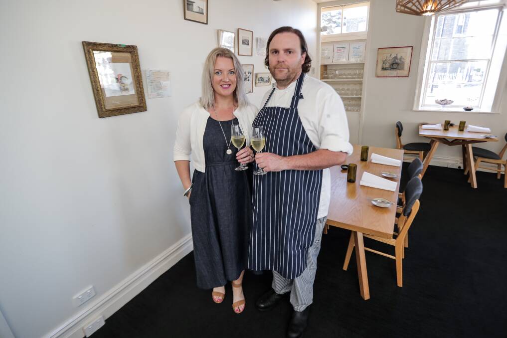 FINISHING UP: Fen restaurant owners Kirsten and Ryan Sessions at their highly-decorated Port Fairy establishment. It will shut early next year. Picture: Morgan Hancock