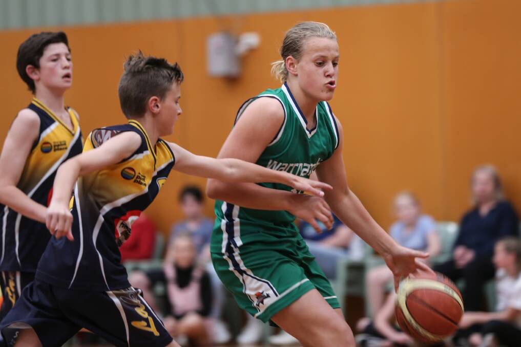 MATCH-WINNER: Warrnambool Seahawks' George Stevens has been a dominant force at the Basketball Australia under 14 club championships. Picture: Christine Ansorge