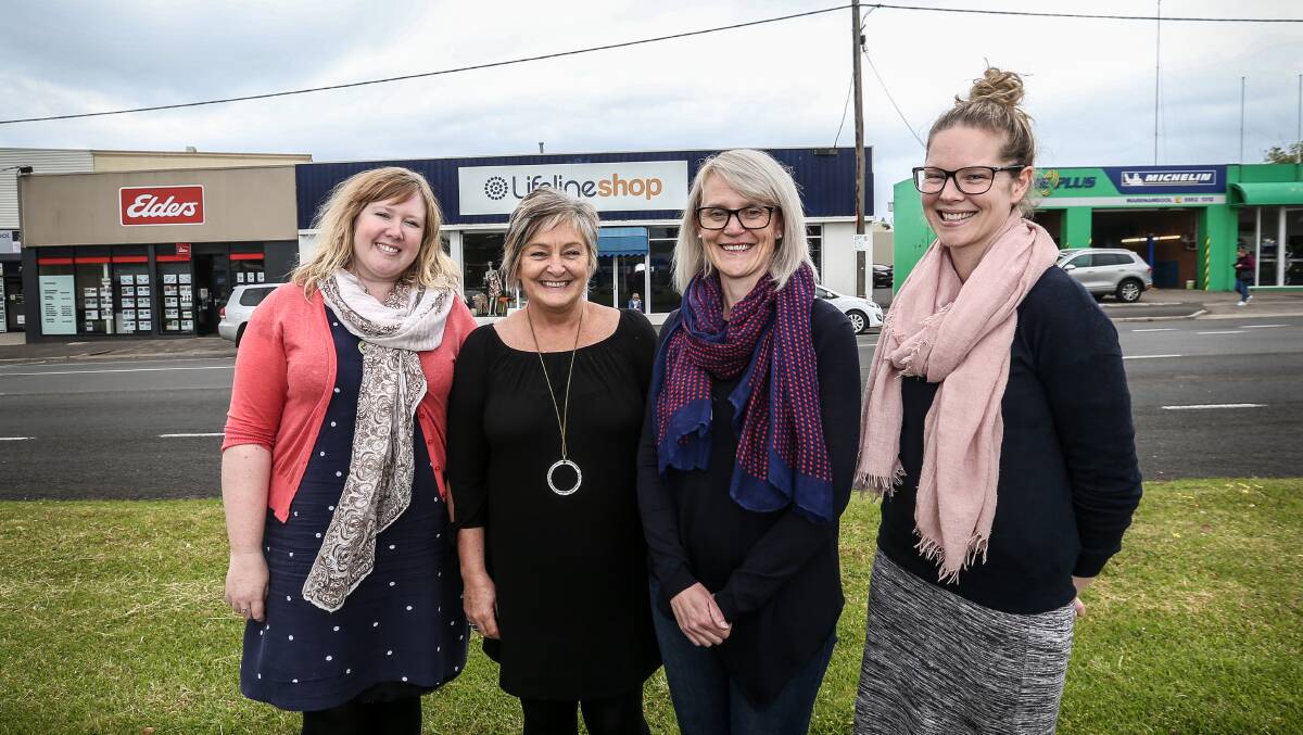 Lifeline team: Social worker Shey Jones, Lifeline co-ordinator Linda Holland, registered nurse Alison Vandecamp and Lifeline engagement and operations manager Carly Dennis in 2017. Holland is one of the experts on the webinar panel. 