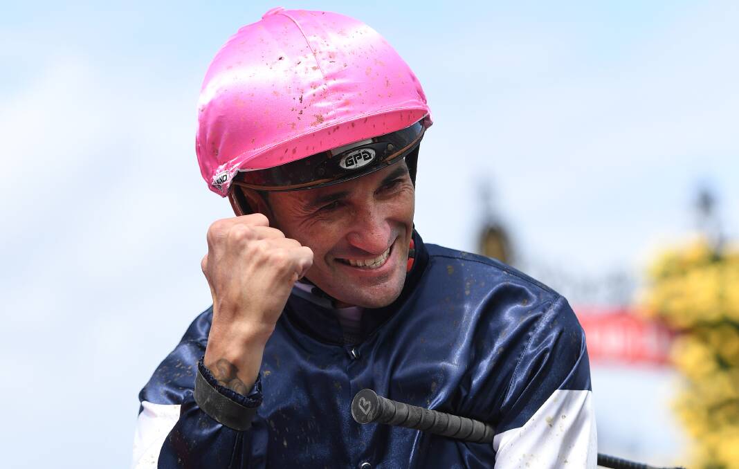 QUICK VISIT: Melbourne Cup winning jockey Corey Brown will hit the Warrnambool Racing Club track for this year's Wangoom Handicap at the May Racing Carnival. Picture: Julian Smith/AAP 