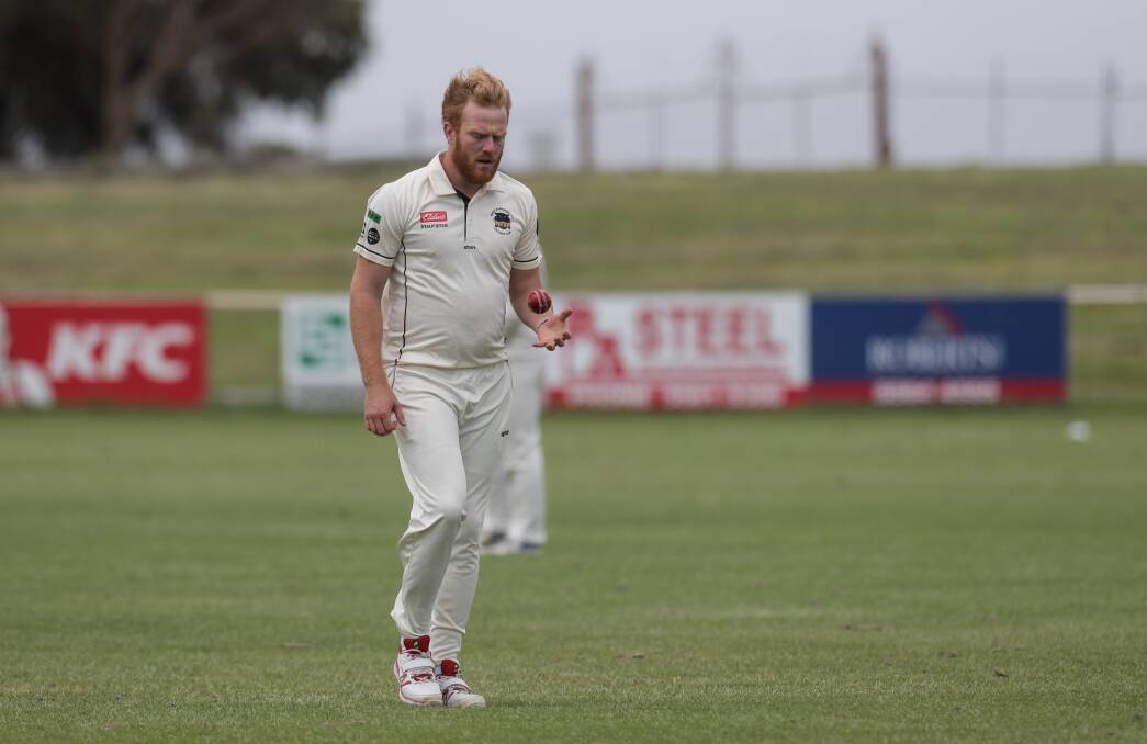 STAR: West Warrnambool bowler Jack Sunderland was again the best bowler for the Panthers, claiming four wickets in East's second innings to take his match tally to 11. Picture: Rob Gunstone