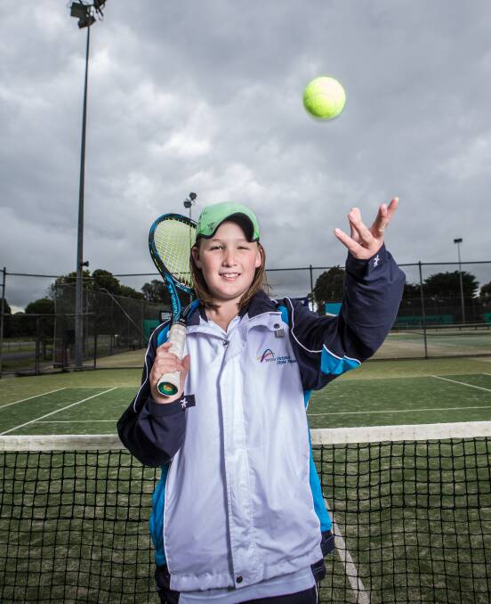 Ready to smash: Warrnambool tennis player Tom Gedye has been rewarded for six years of hard work. Picture: Christine Ansorge