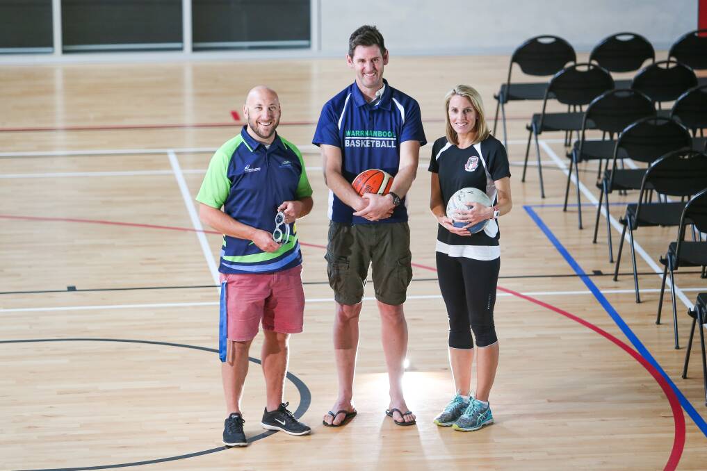 TIME AND EFFORT: Emmanuel College teachers Paul Aberline, Shane Smith and Kate Foster put lessons learned in the classroom to good use in sporting circles. Picture: Morgan Hancock