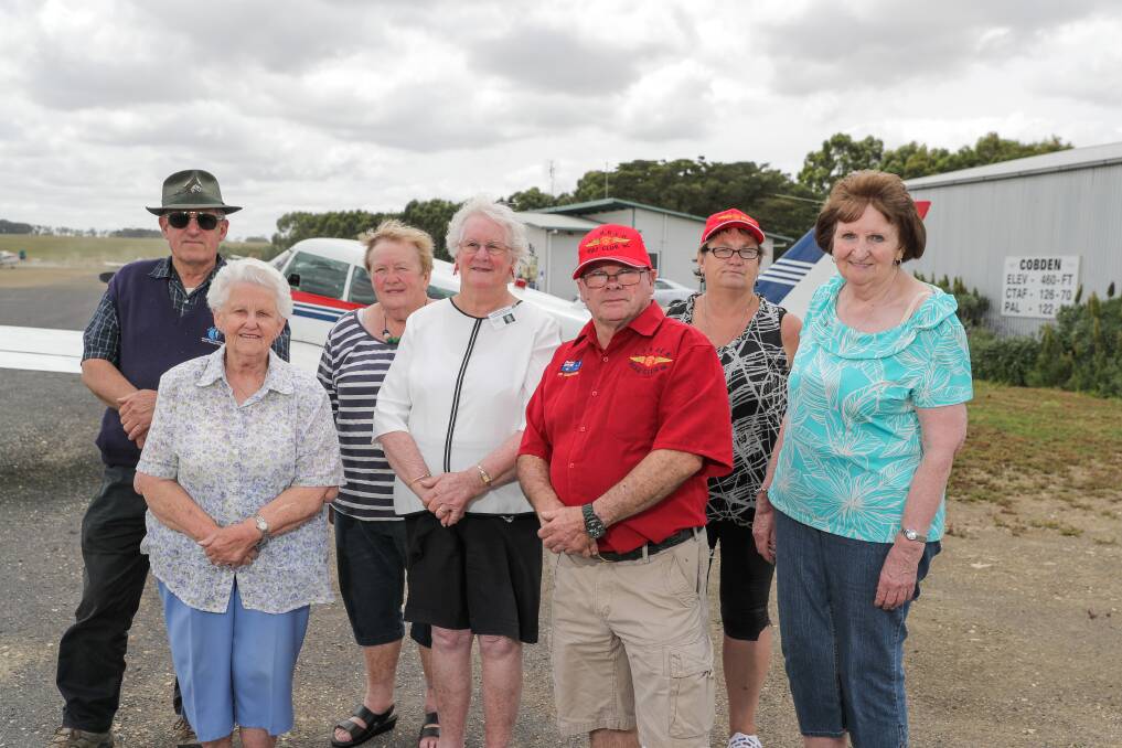 Heavy lifting: Cobden Areo Club fundraising committee members have raised nearly $90,000 over the past 10 years to help fund upgrades to the airstrip.
