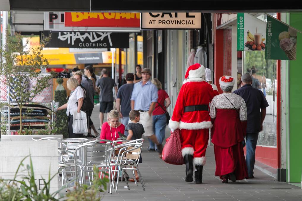 Lots of shoppers made their way along Liebig Street, looking for some last minute Christmas gift. Picture: Rob Gunstone