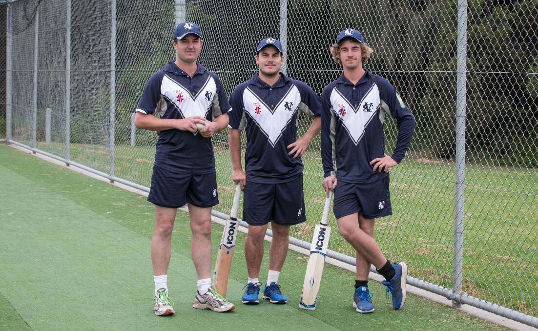 TOP EFFORT: Ben Boyd, Nathan Murphy and Cam Williams played for Vic Country on the national stage. Picture: Christine Ansorge