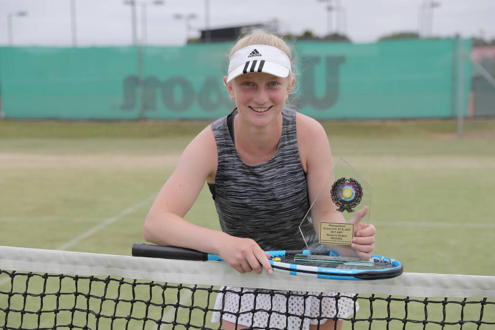 ON A MISSION: Hawkesdale player Eloise Swarbrick is competing in her first ITF event after earning a wildcard spot. Picture: Justine McCullagh-Beasy