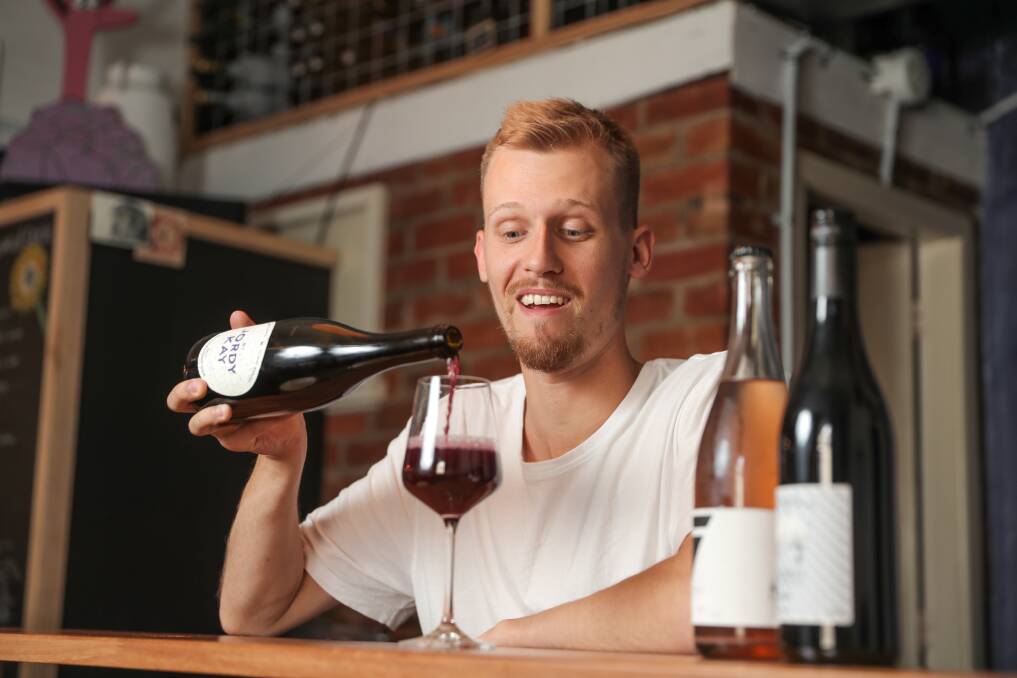 Glass half full: Will Shepherd, owner of Warrnambool's Lucy Bar, is running the O3 Wine festival comparing 44 South Australian and Victorian wines. Picture: Rob Gunstone