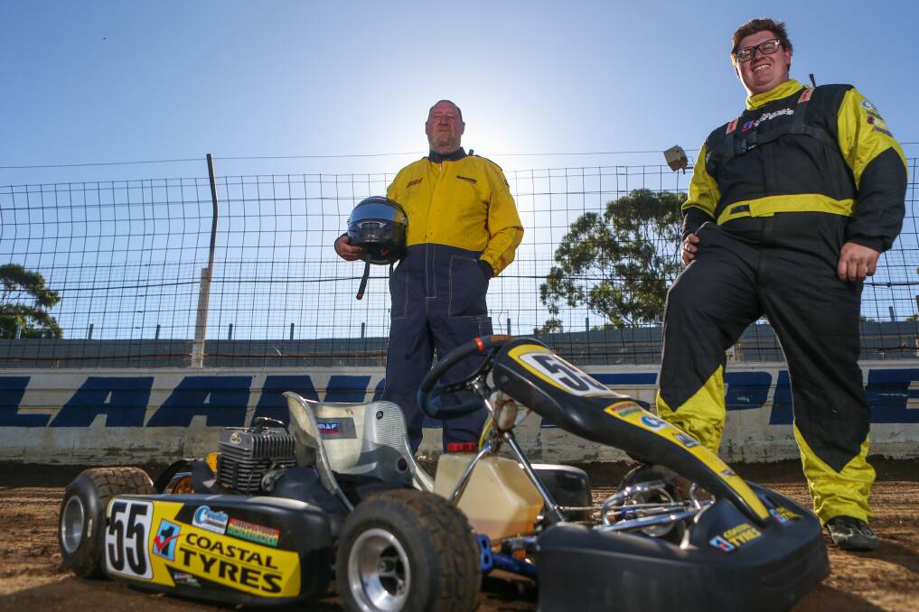 FAMILY PRIDE: Camperdown driver Stephen Hocking is excited to race alongside his son Marcus Hocking at Laang on Sunday. Picture: Morgan Hancock