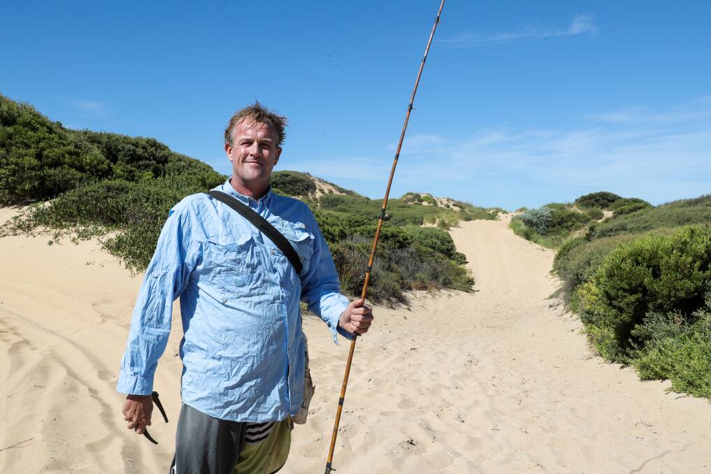 Alan Primmer, from Warrnambool, is unhappy with the proposal to move horse training to the dunes past Levys Point. Picture: Rob Gunstone