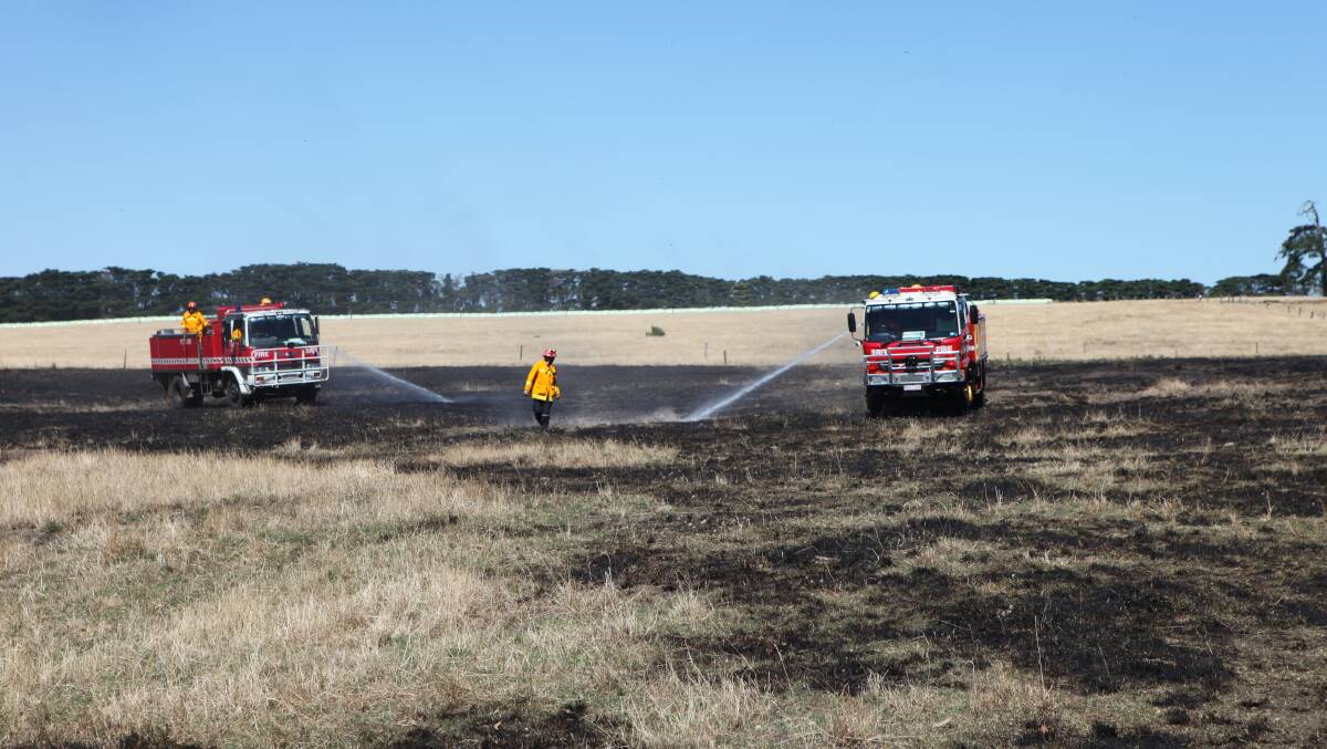 Fires broke out in Framlingham, Warrong and Koroit this afternoon.