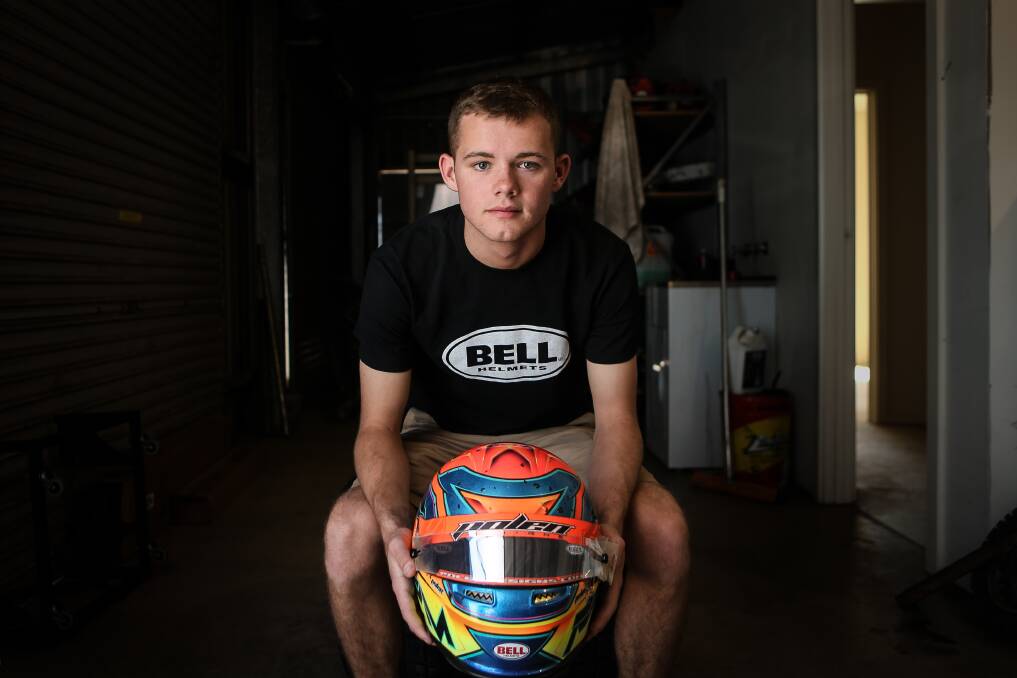 A LONG WAY FROM HOME BASE: Amercian driver Parker Price-Miller picked speedway over baseball and is now competing in Australia for the first time. Picture: Christine Ansorge