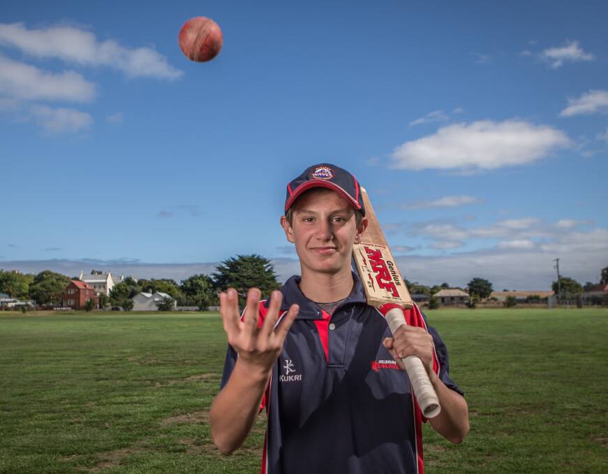 PROMISING: Koroit and Hawkesdale cricketer Fletcher Cozens has been named in the under 16 boys Western Waves training squad. Picture: Christine Ansorge