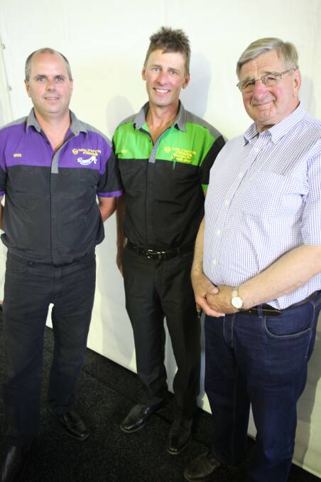 INNOVATORS: Waltanna Farms business manager Greg Moon, left, with Waltanna Farms managing director Michael Nagorcka and Waltanna Farms research and development consultant James Nagorcka.