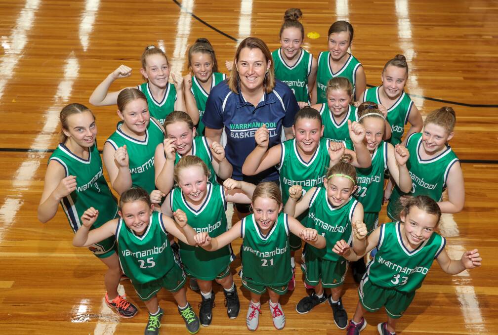 QUEEN OF THE KIDS: Kate Sewell coaches squad basketball and runs Warrnambool's Aussie Hoops program. She's been nominated for the Aussie Hoops' coach of the year award. Picture: Rob Gunstone