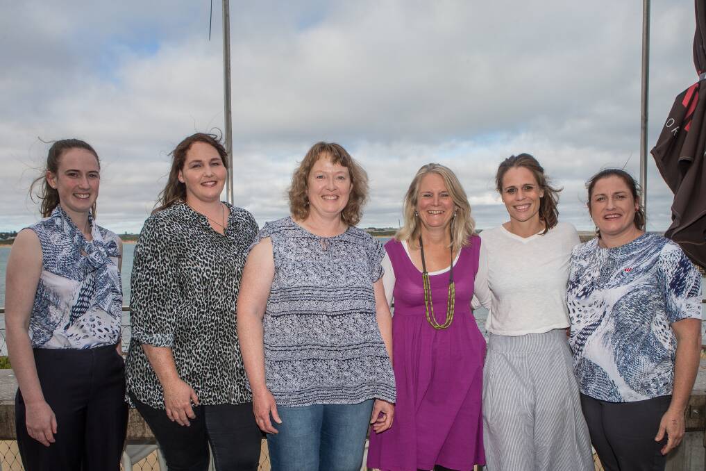 UNITED: Janelle Fisher, Kristal Pinny, Joy Coulson, Helen Chapman, Sallie Jones and Rachael James at the Walk in her Dairy Shoes event. Picture: Christine Ansorge