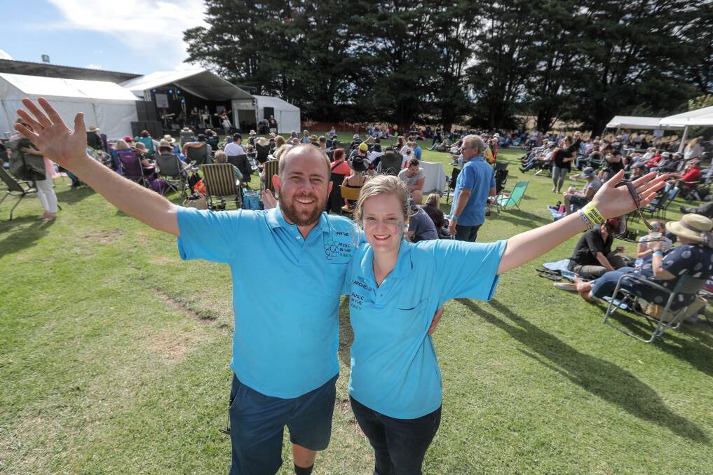 GOODBYE: Suffoir Winery, Brewery and Cidery owners Pieter and Michelle Badenhorst are selling up. They are pictured at the 2018 Music in the Vines. Picture: Rob Gunstone