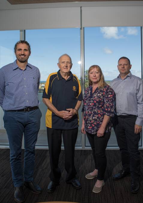 Awareness: Adee Davidson, Warrnambool Daybreak Rotary Club's Barry Brooker and Jan Read and Ian Collins are encouraging men to be tested for prostate cancer. 