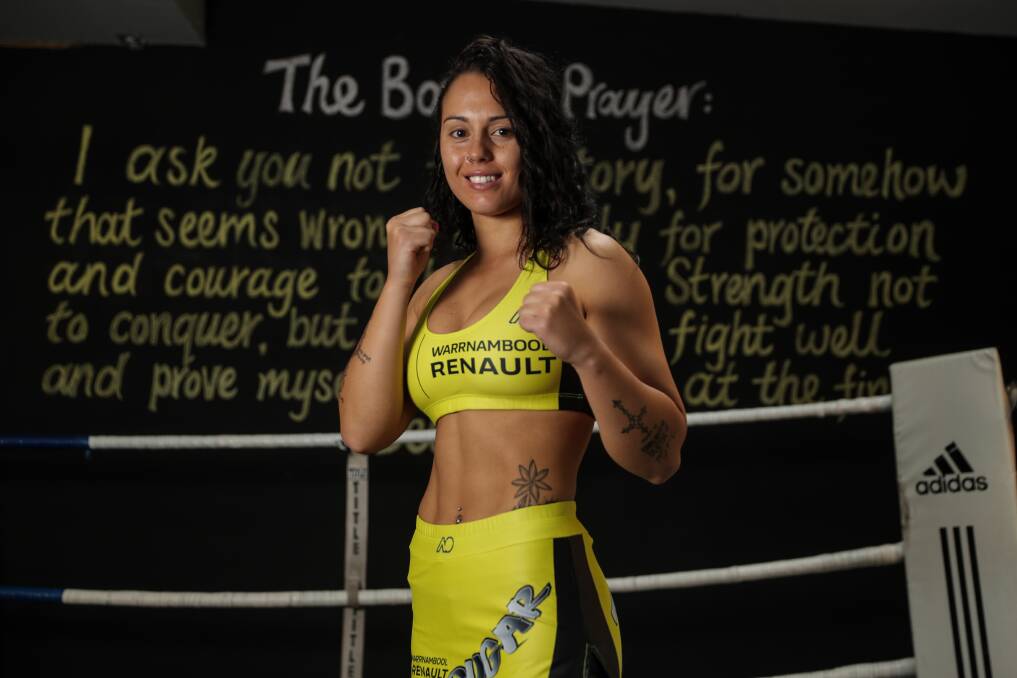 Undefeated: Former Warrnambool-based boxer 'Sugar' Neekz Johnson has extended her professional winning streak. Picture: Rob Gunstone