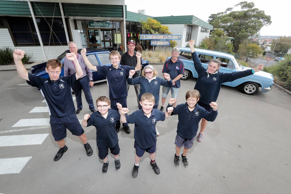 Car show: Warrnambool SDS students are excited about seeing the classic Holdens on display at Lake Pertobe on Saturday. Picture: Rob Gunstone