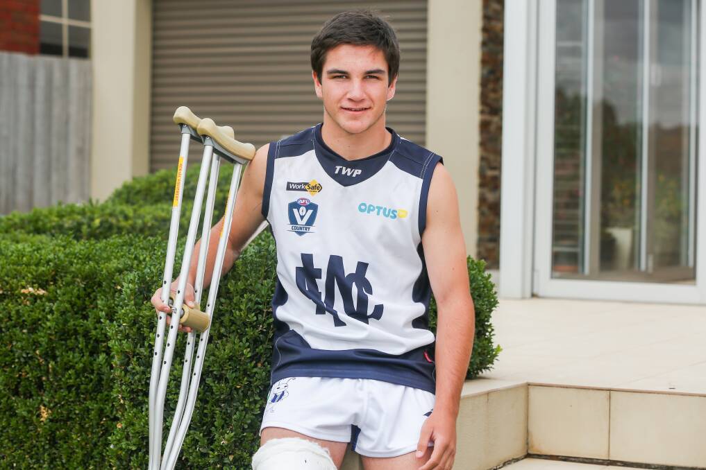 FIRST GAME: Warrnambool footballer Zacc Dwyer broke his leg playing football last year but has bounced back. He will make his Hampden senior debut on Saturday. Picture: Morgan Hancock