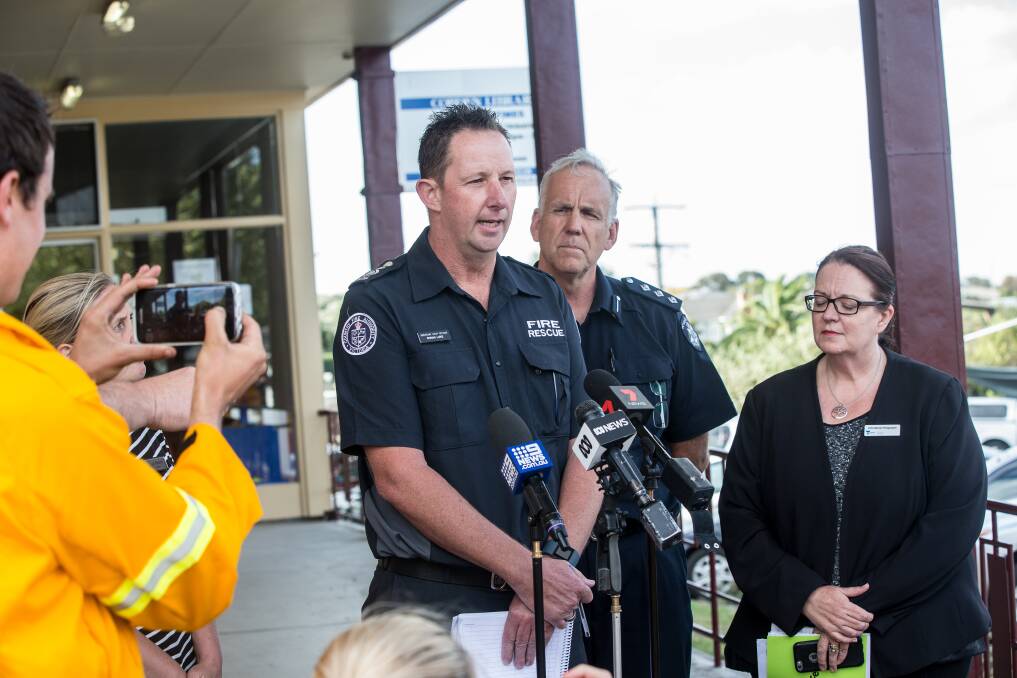 FULL OF PRAISE: CFA assistant chief officer Rohan Luke speaking at a press conference. Picture: Christine Ansorge