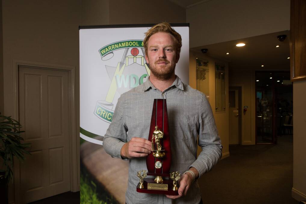 NUMBER ONE: West Warrnambool's Jack Sunderland's won the 2017-18 WDCA player of the year award. 