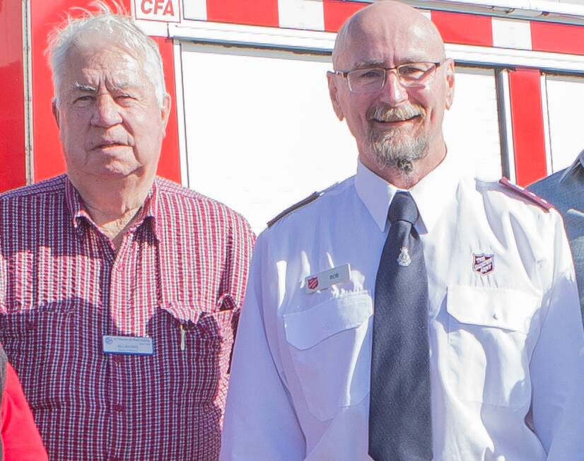 St Vincent de Paul's Bill Bourne and Rob Champion from the Salvation Army. Picture: Christine Ansorge