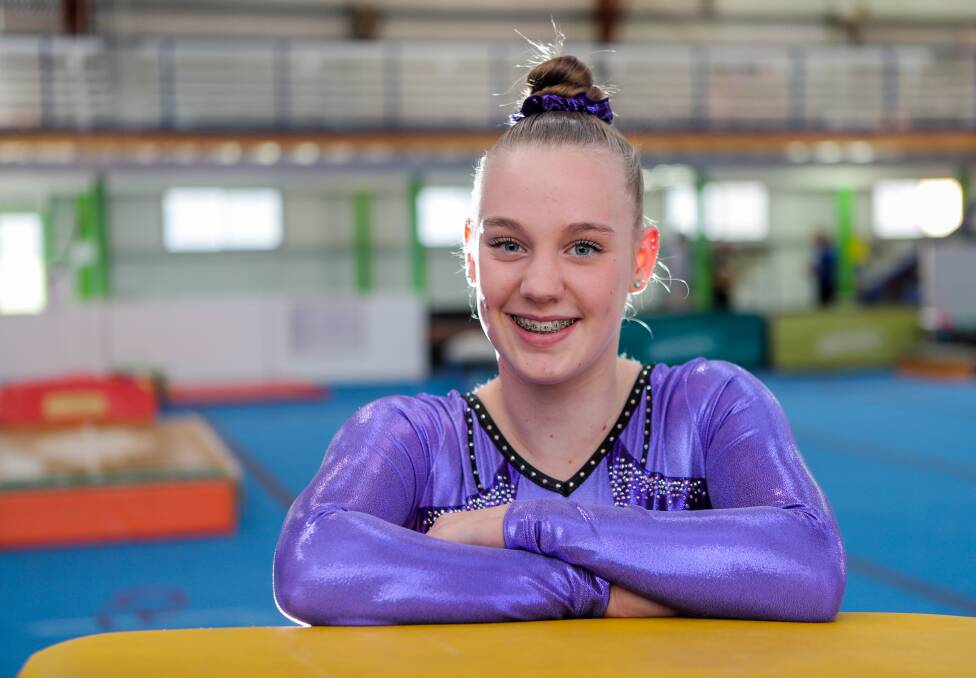BOUNDING IN: Maddison Cook has qualified for the Gymnastics Victoria team, becoming the first from the club to achieve it. Picture: Morgan Hancock