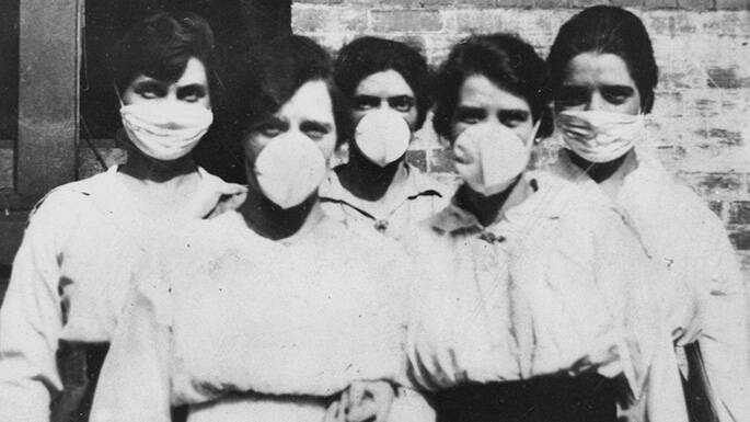 GUARDED: Face masks were used to product against the Spanish Flu in 1919. Picture: National Museum of Australia 