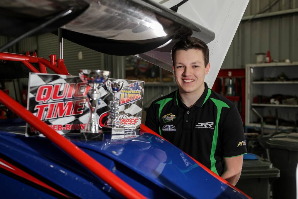 BIG DREAMS: Kirkstall sprintcar driver Brayden Cooley spent time at the Australian Institute of Sport in Canberra. Picture: Morgan Hancock