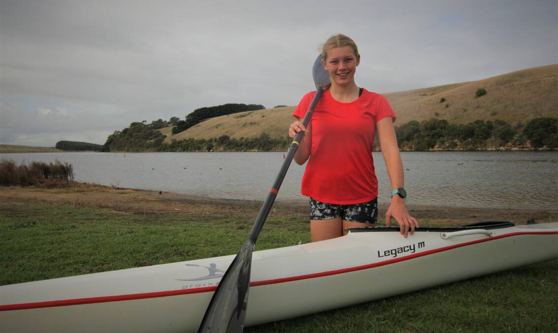 PADDLE POWER: Ellie Johnson is preparing to compete at the Australian Kayaking Championships in Adelaide in May. Picture: Sean Hardeman
