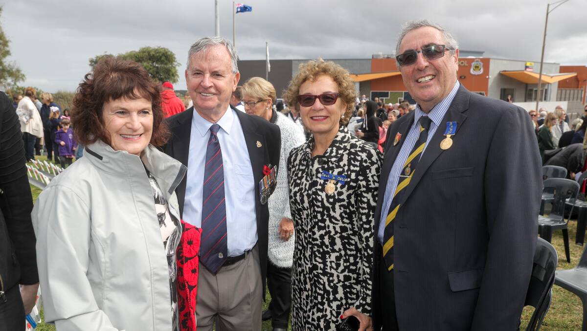 Friendship: Warrnambool's Helen and Doug Heazlewood with Friends of Gallipoli's Hatice and John Basarin. Picture: Rob Gunstone