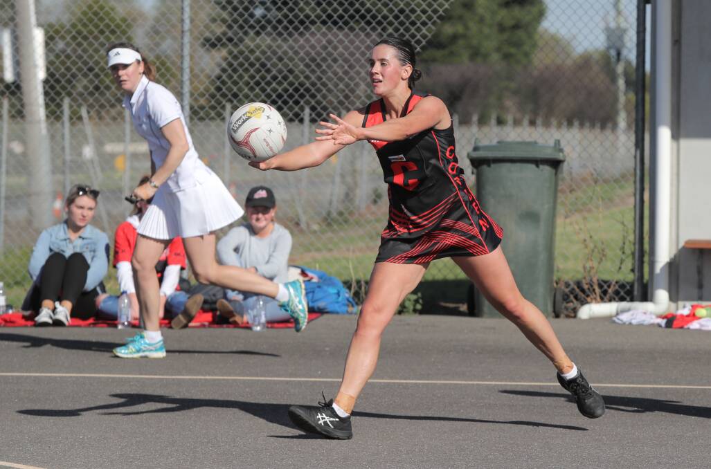 BEST ON COURT: Cobden's Sophie Barr was the Bombers' best against North Warrnambool Eagles. Picture: Rob Gunstone