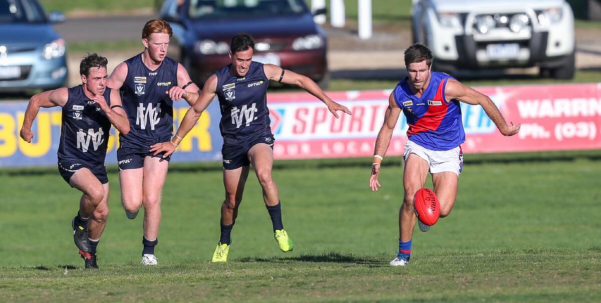 CATCH ME IF YOU CAN: Terang Mortlake defender Chris Baxter wants to be terrorising opposition forward lines again soon. Picture: Christine Ansorge
