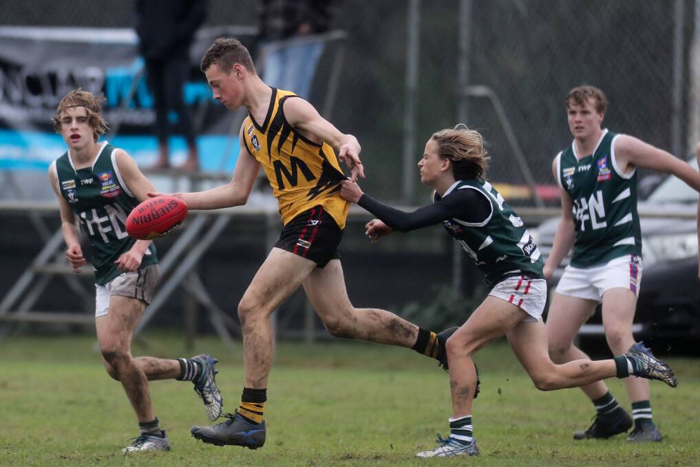 TOO TALL, TOO STRONG: Josh Rentsch representing Mininera and District at an under 16 junior carnival last year. Picture: Rob Gunstone