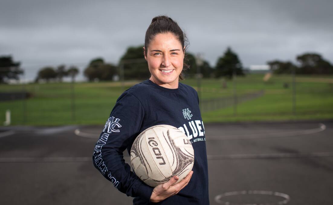 CELEBRATE: Warrnambool netballer Sarah O'Keeffe will play her 150th game this weekend when she lines up against North Warrnambool Eagles. Picture: Christine Ansorge