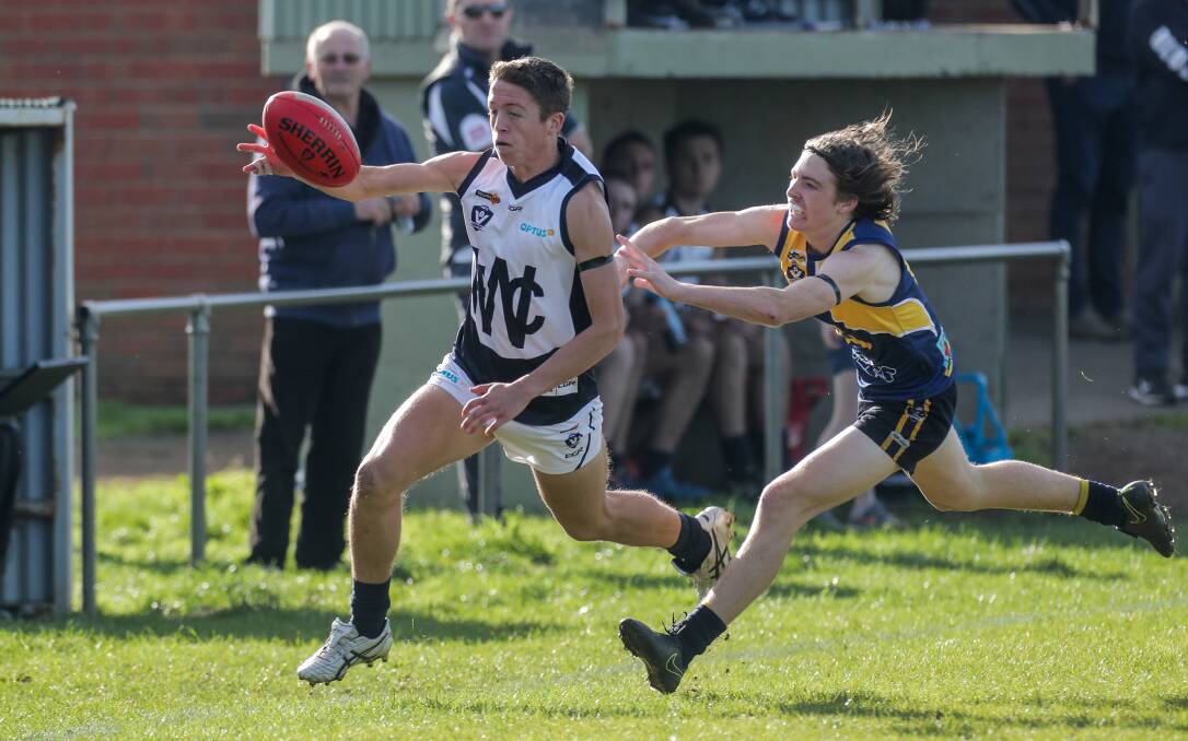 X-FACTOR: Warrnambool's Mitch Burgess stands out on the football field. Picture: Rob Gunstone