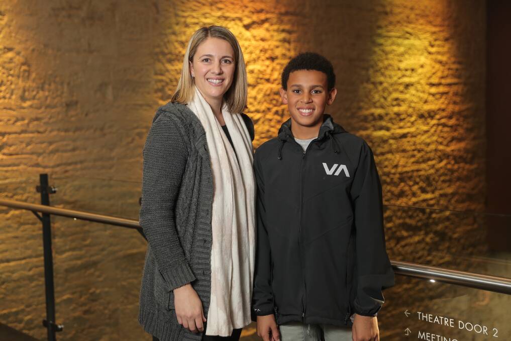All smiles: Louise Brown and son Jaylen at the South West Sport awards in 2018. Picture: Morgan Hancock