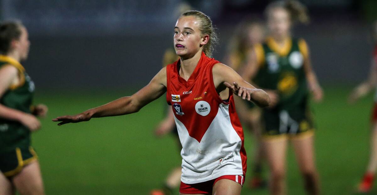 CLUB PRIDE: South Warrnambool footballer Stella Bridgewater will play in the DUFFL grand final on Sunday. Picture: Christine Ansorge