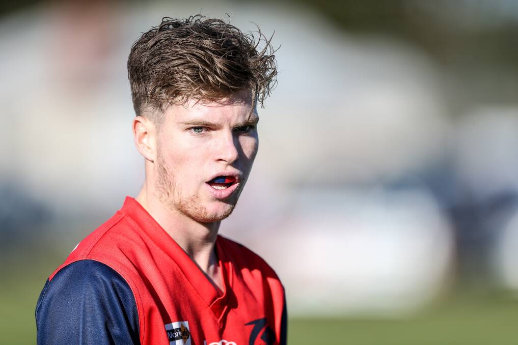 FOCUSED: Goal-kicker Bayley Thompson is making the move from Timboon Demons to Camperdown for the 2019 season. Picture: Christine Ansorge