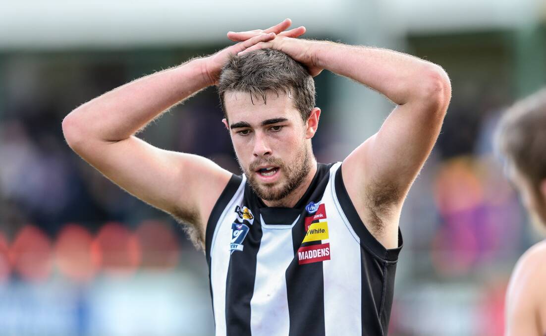 HELP ON ITS WAY: Camperdown's Will Rowbottom (pictured) has shouldered the ruck load for the Magpies but will benefit from Jack Hookway's arrival at Leura Oval. 