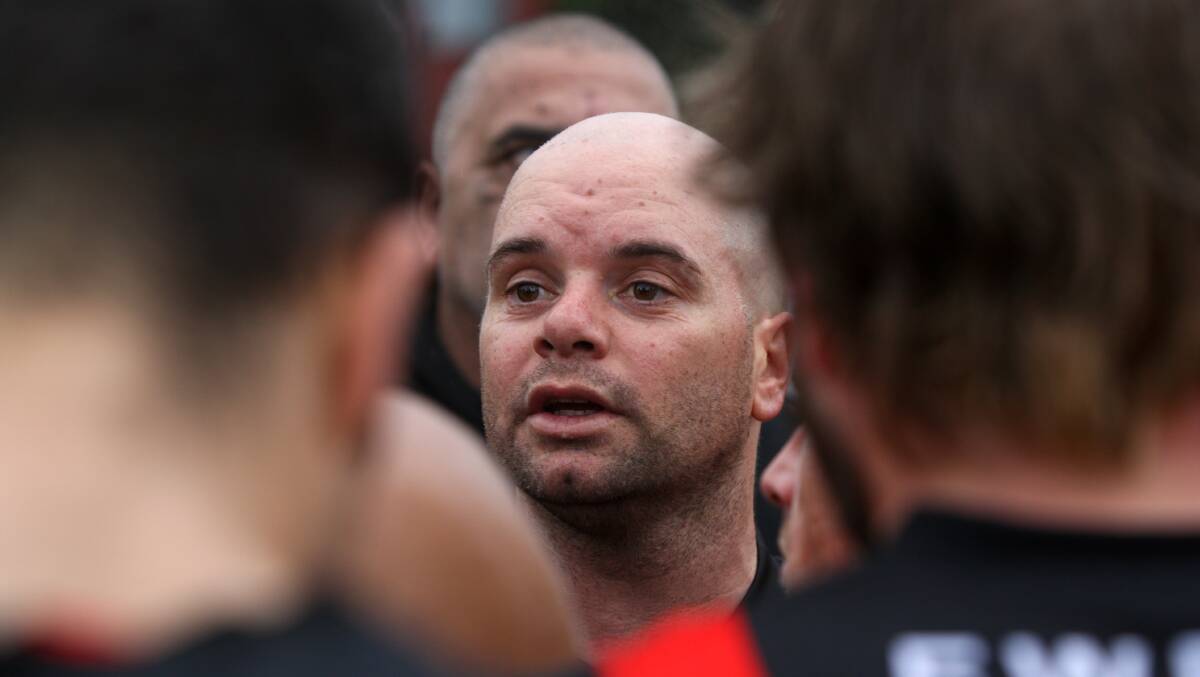 STAYING PUT: East Warrnambool president Justin Balmer confirmed senior coach Danny Chatfield (pictured) will coach in 2019. Picture: Rob Gunstone